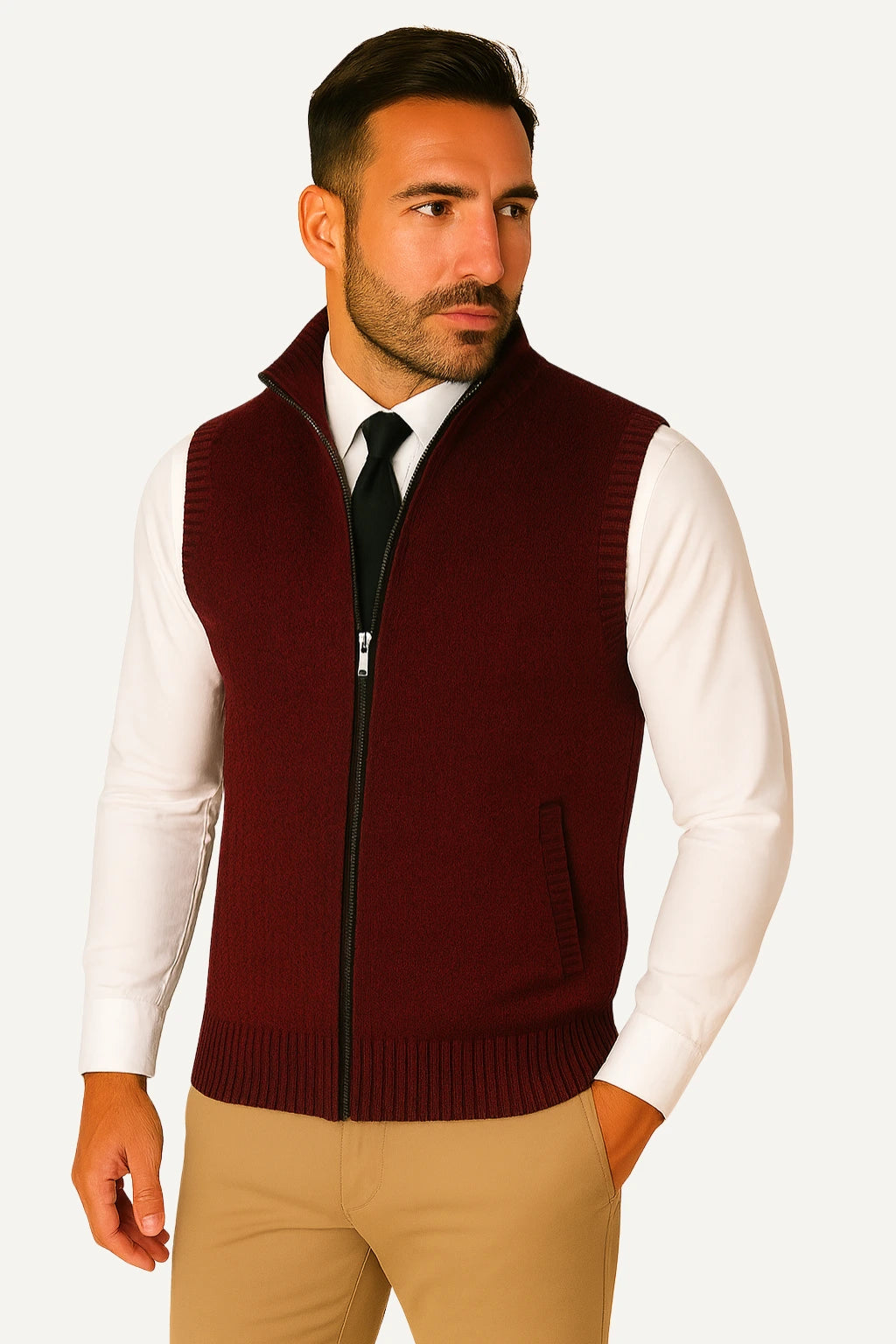 Cardigan Uomo con Zip | Maglione in Maglia Morbida & Comodo per Tutti i Giorni | Matteo