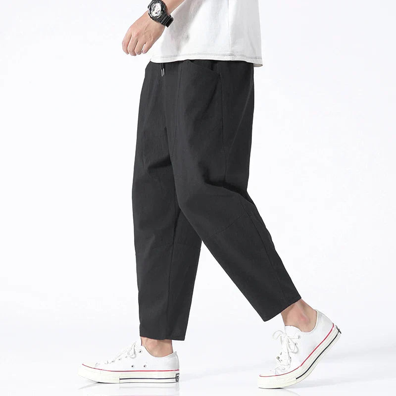 Pantaloni di Lino Cropped da Uomo | Leggeri & Traspiranti | Matteo