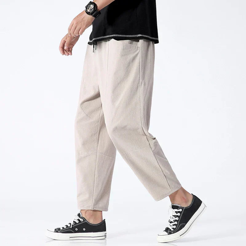Pantaloni di Lino Cropped da Uomo | Leggeri & Traspiranti | Matteo
