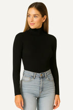 Maglione Dolcevita Donna a Coste | Slim Fit Classico ed Elegante