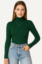 Maglione Dolcevita Donna a Coste | Slim Fit Classico ed Elegante