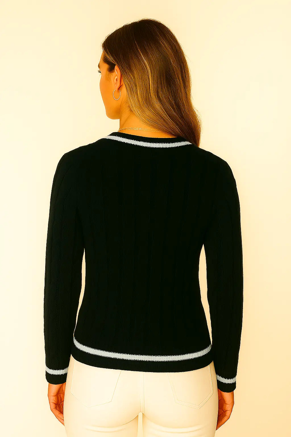 Maglione a V Donna | Morbido Maglione Autunnale Elegante | Elise
