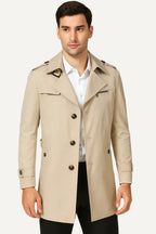 Trench Uomo Elegante | Cappotto Lungo Classico & Moderno | Alessandro