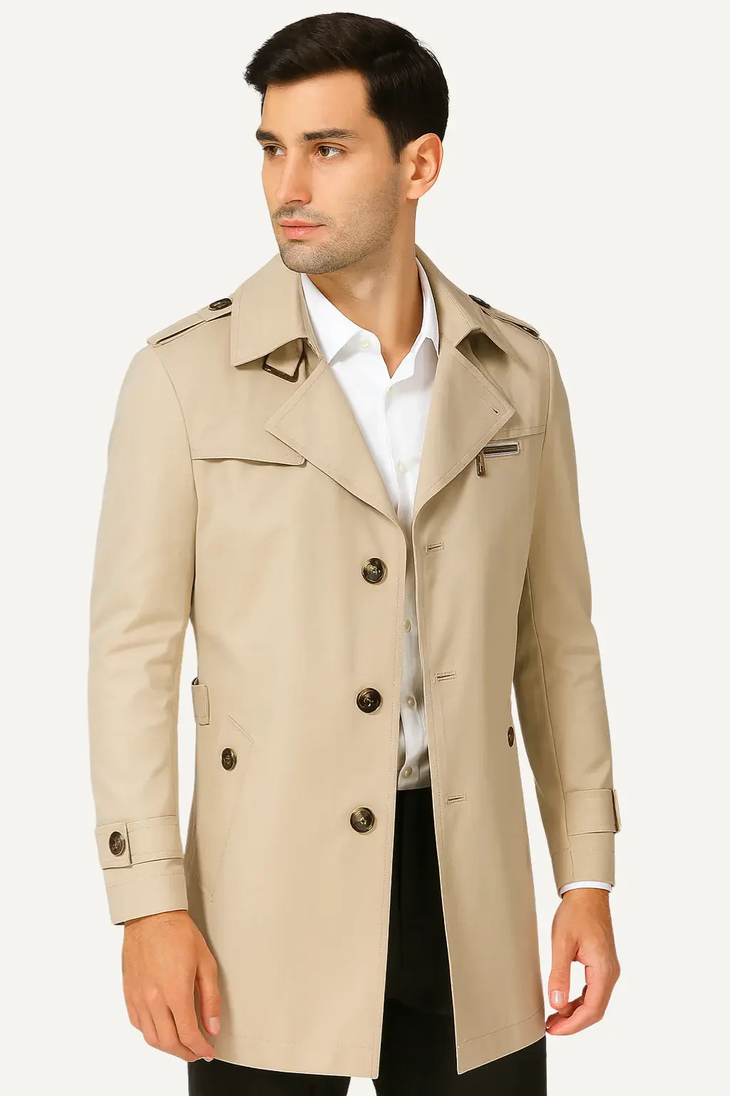 Trench Uomo Elegante | Cappotto Lungo Classico & Moderno | Alessandro
