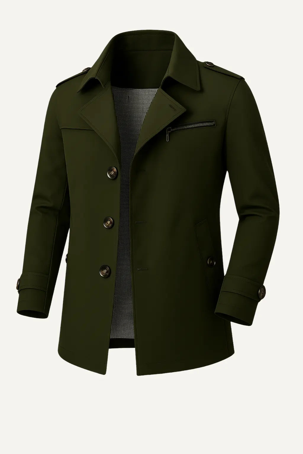 Trench Uomo Elegante | Cappotto Lungo Classico & Moderno | Alessandro