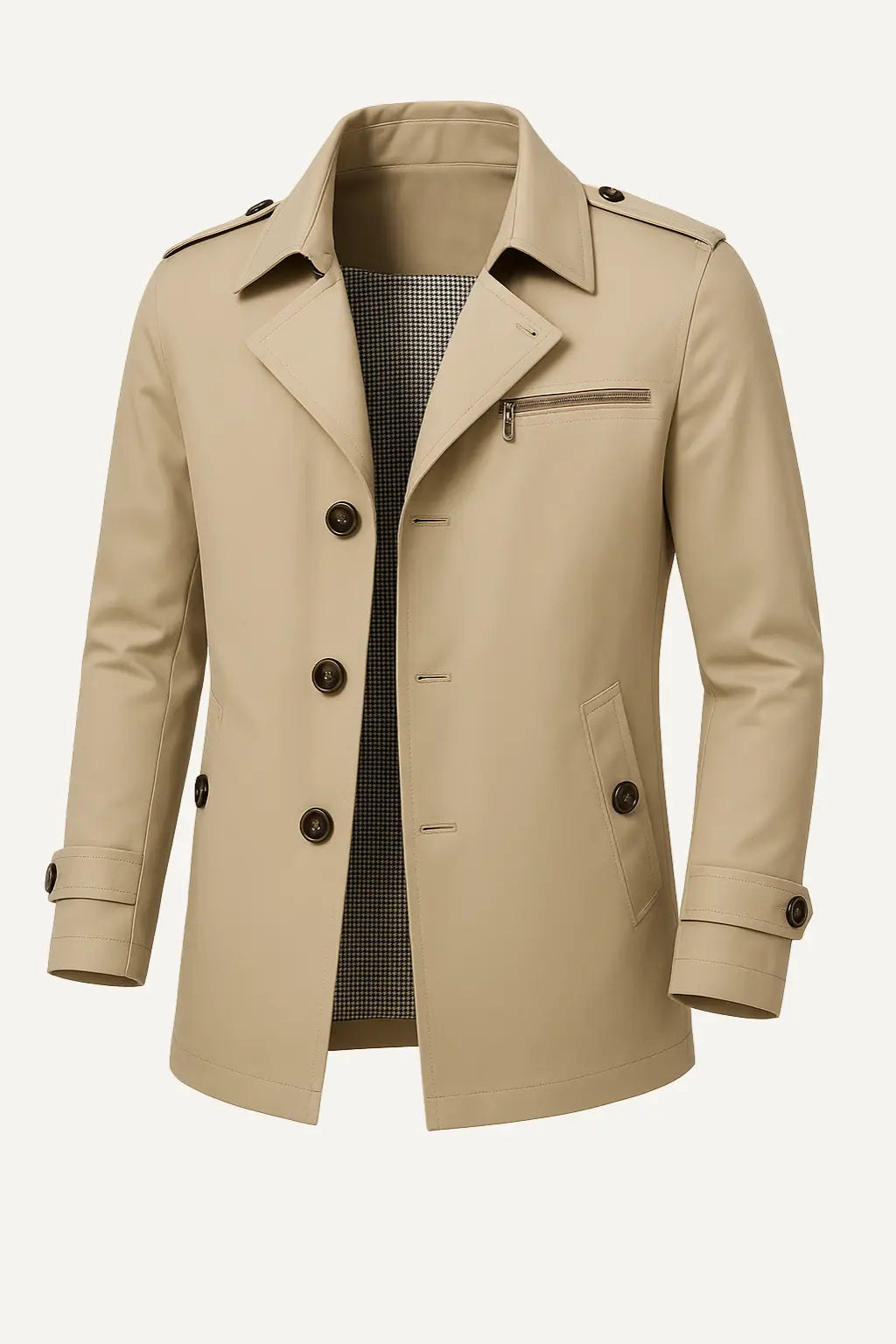 Trench Uomo Elegante | Cappotto Lungo Classico & Moderno | Alessandro