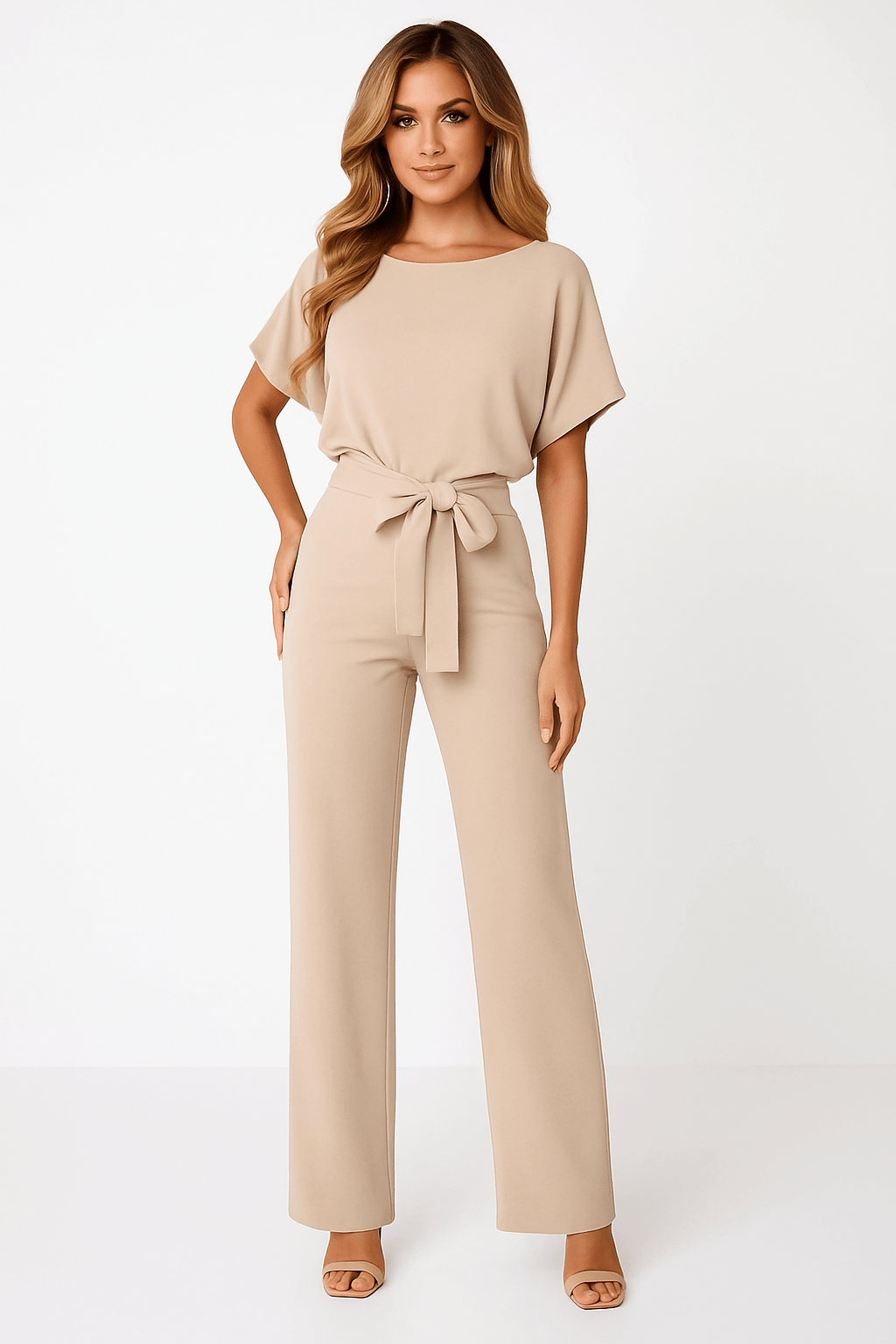 Tuta Elegante con Cintura | Design a Gamba Larga per Donna | Elva