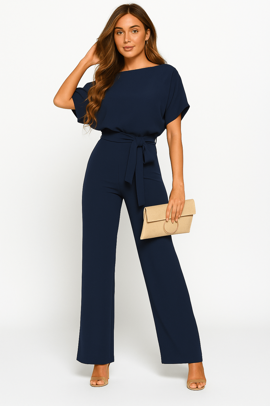 Tuta Elegante con Cintura | Design a Gamba Larga per Donna | Elva