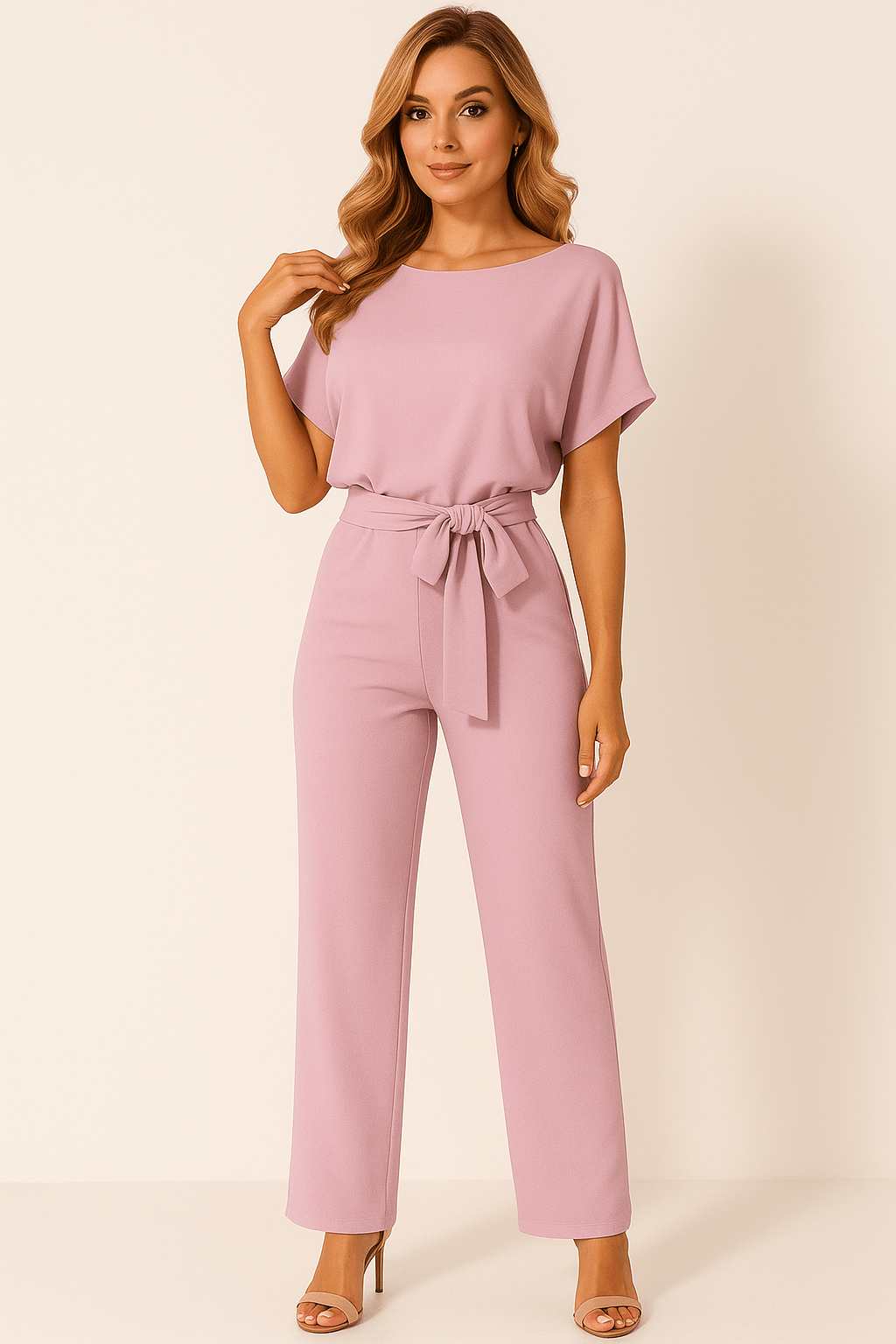 Tuta Elegante con Cintura | Design a Gamba Larga per Donna | Elva