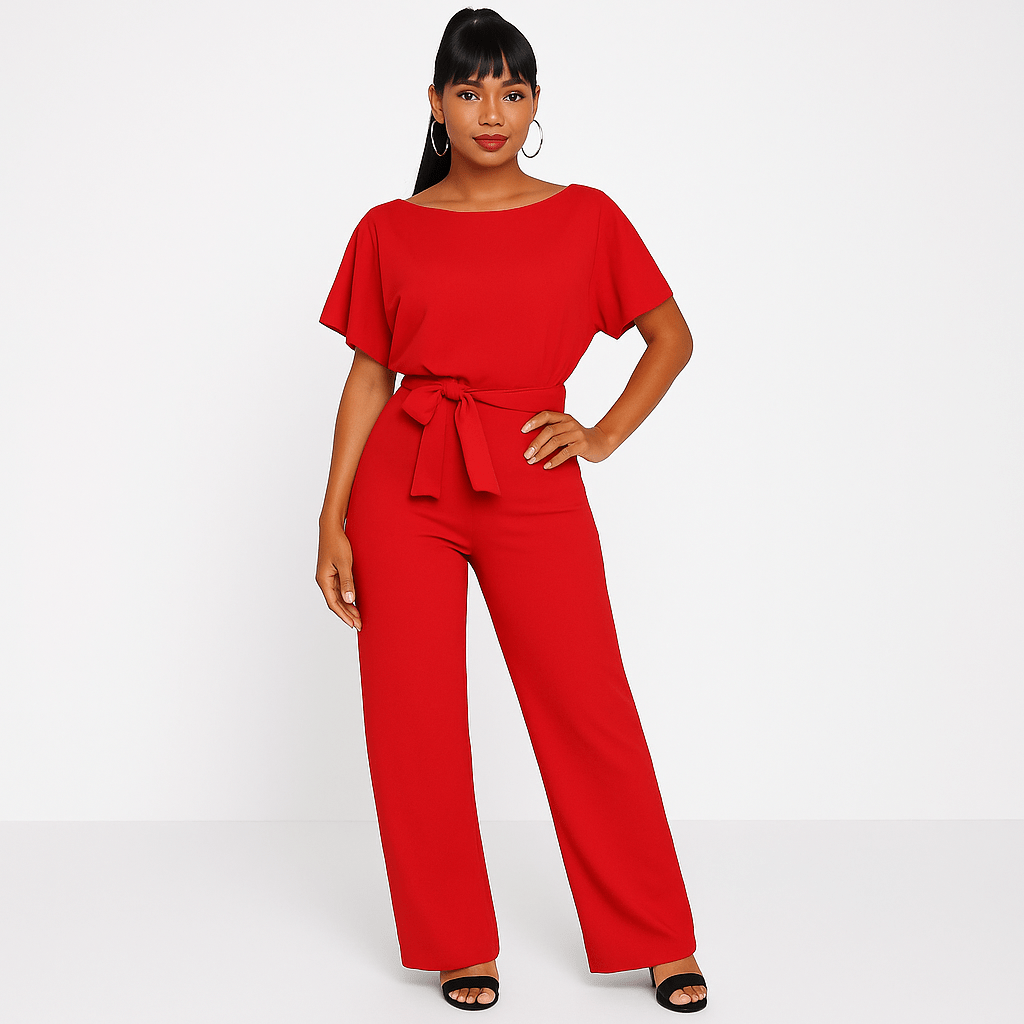 Tuta Elegante con Cintura | Design a Gamba Larga per Donna | Elva