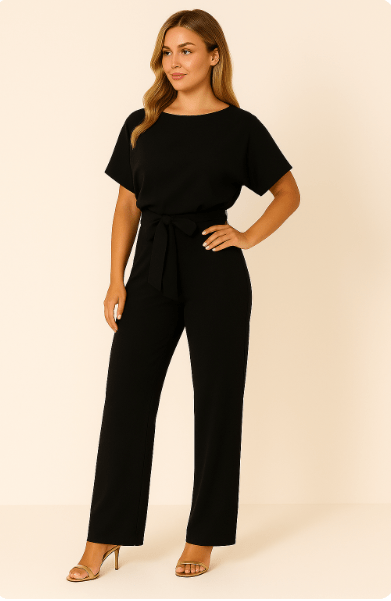 Tuta Elegante con Cintura | Design a Gamba Larga per Donna | Elva